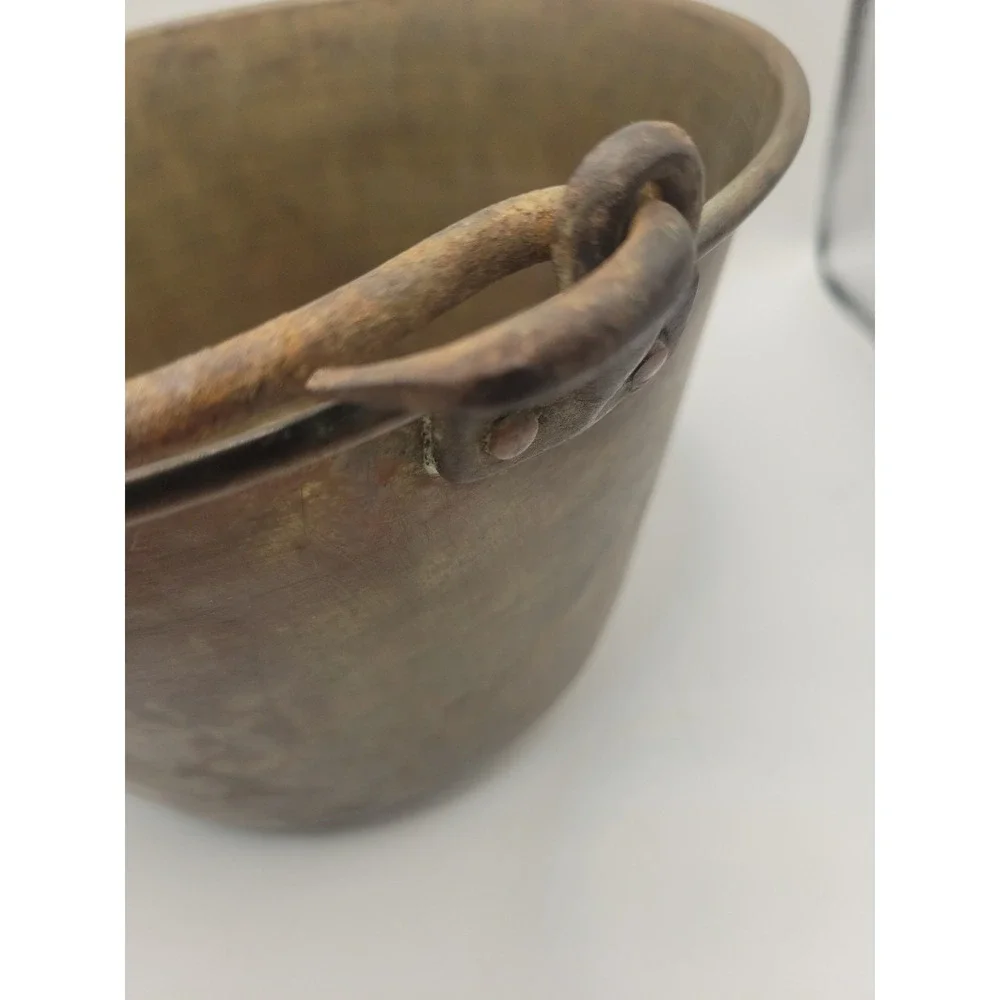 Antique HW Hayden‎ Spun Brass Bucket Pail 1851 Patent Ansonia As Is Decor